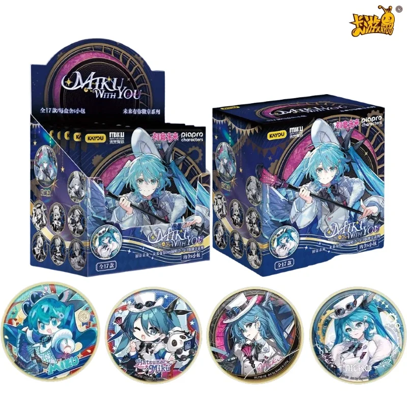 KAYOU Authentic Genuine Hatsune Miku Tinplate with You Series Badge Series Brooch Pin Set Anime Character Accessory