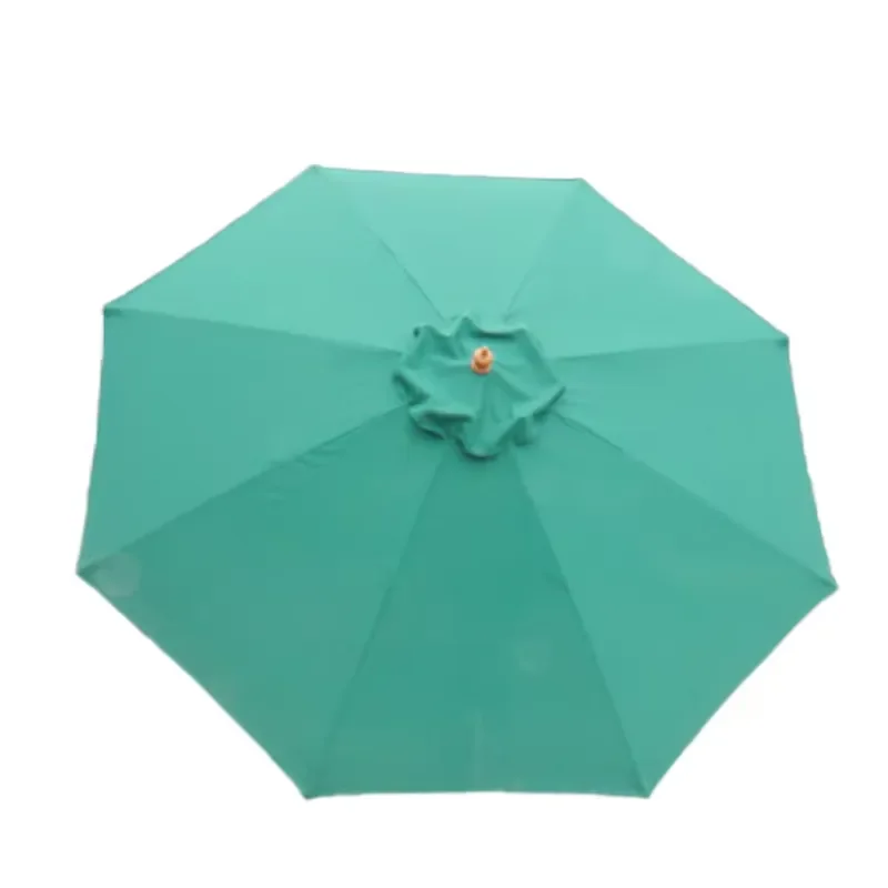 Hot Selling 2.7m Wood Beach Umbrella for Coffee Shops Gardens Patios Parks Durable Polyester with Radii