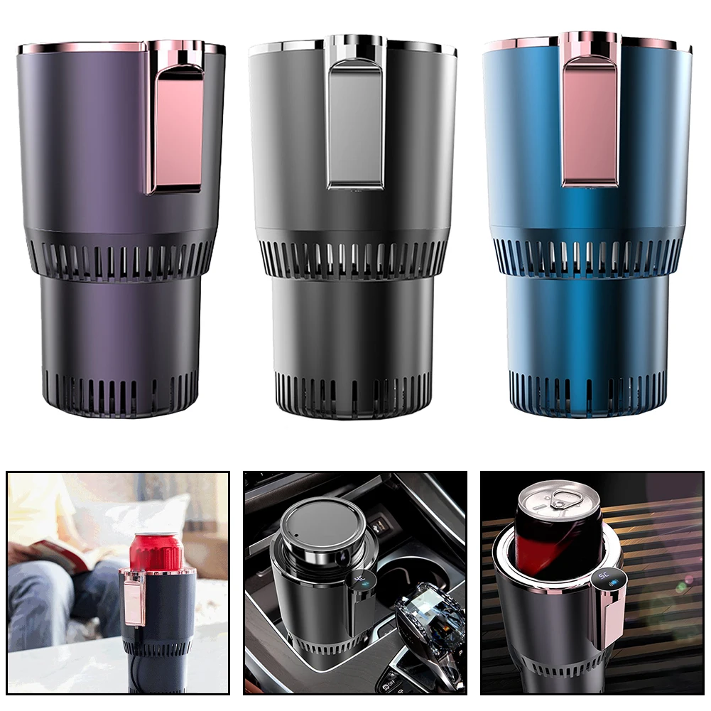 Portable 2 In 1 Car Cup Drinks Holder Cooler Warmer Outdoor Refrigeration Heating Cooling Beverage Drink Holder Accessories