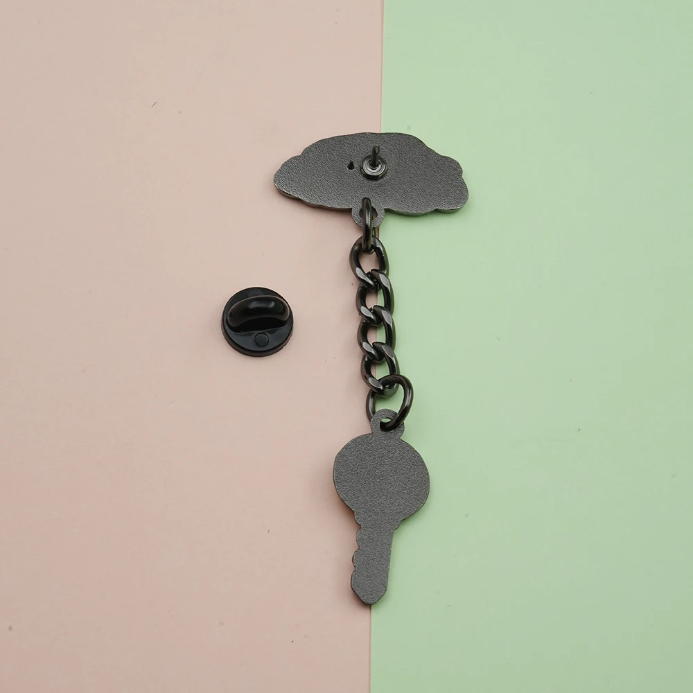 Funny I‘M Just A Little Door Key Enamel Brooch Nerdy Bad Dorky Mom Dad Kids Pun  Humorous Positive Lapel Pin Badge Pendant Acces