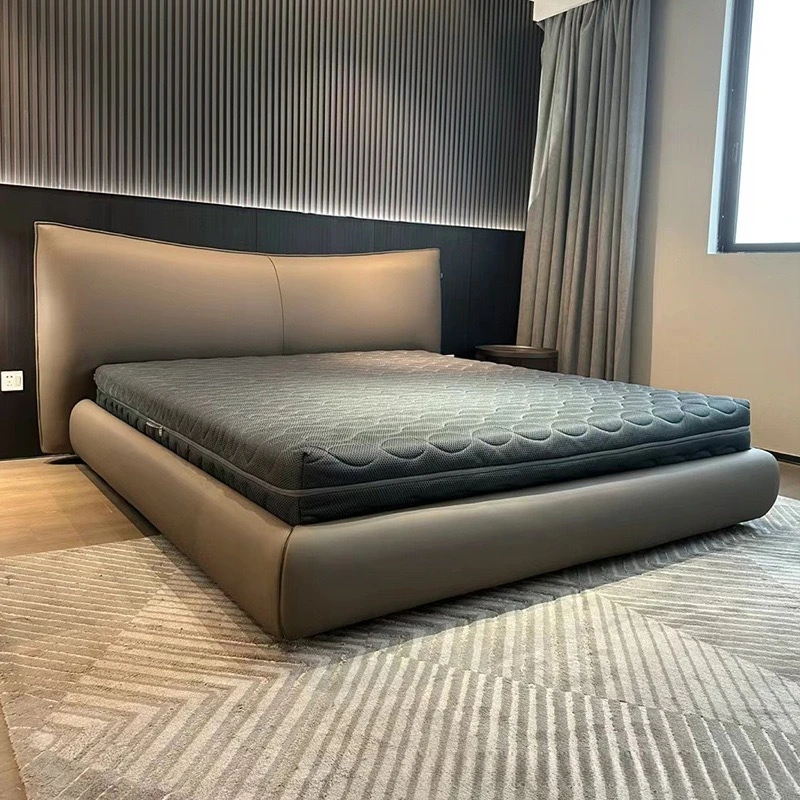 atmosphere black bed master bedroom double light luxury designer wedding bed 1.5-2 meters cama de matrimonio home furniture
