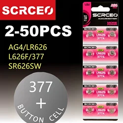 High Quality AG4 LR626 1.55V Alkaline Watch Battery 377 SR626 177 626A 377A CX66W For Toy Calculator Car Key Clock Button Cell