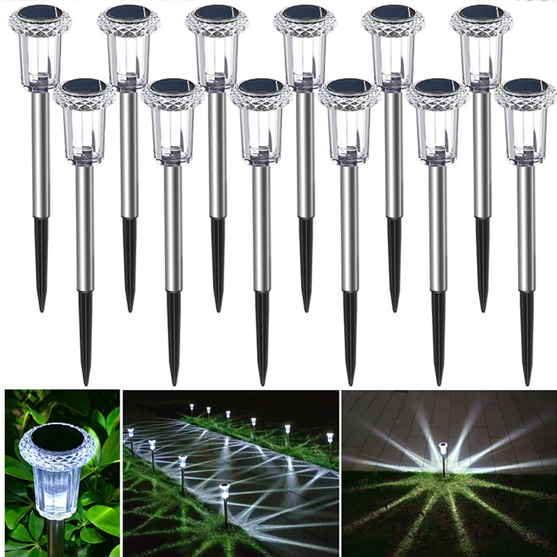 Solarleuchte, helle Solar-Gartenleuchten für den Außenbereich, 6/12 Stück, RGB-Farbwechsel,