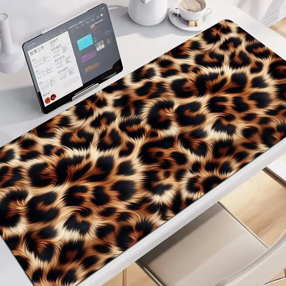 أسود ليوبارد طباعة ماوس Nootbook لعبة البساط الوسادة كبيرة لوحة ماوس للألعاب XXL ماوس عدم الانزلاق كمبيوتر محمول اللوحي حصيرة PC Playmat #2