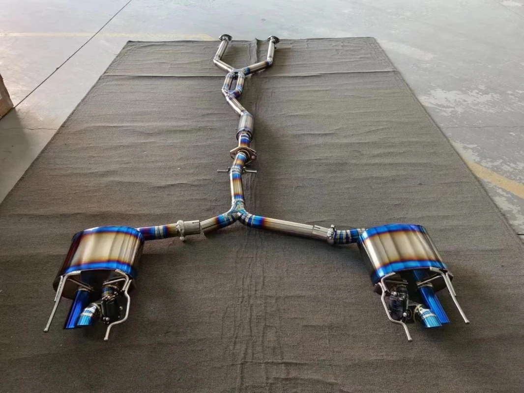 High Performance Auto Accessories TIG Welding Titanium X Pipe Valvetronic Catback Exhaust System for ISF 3.8