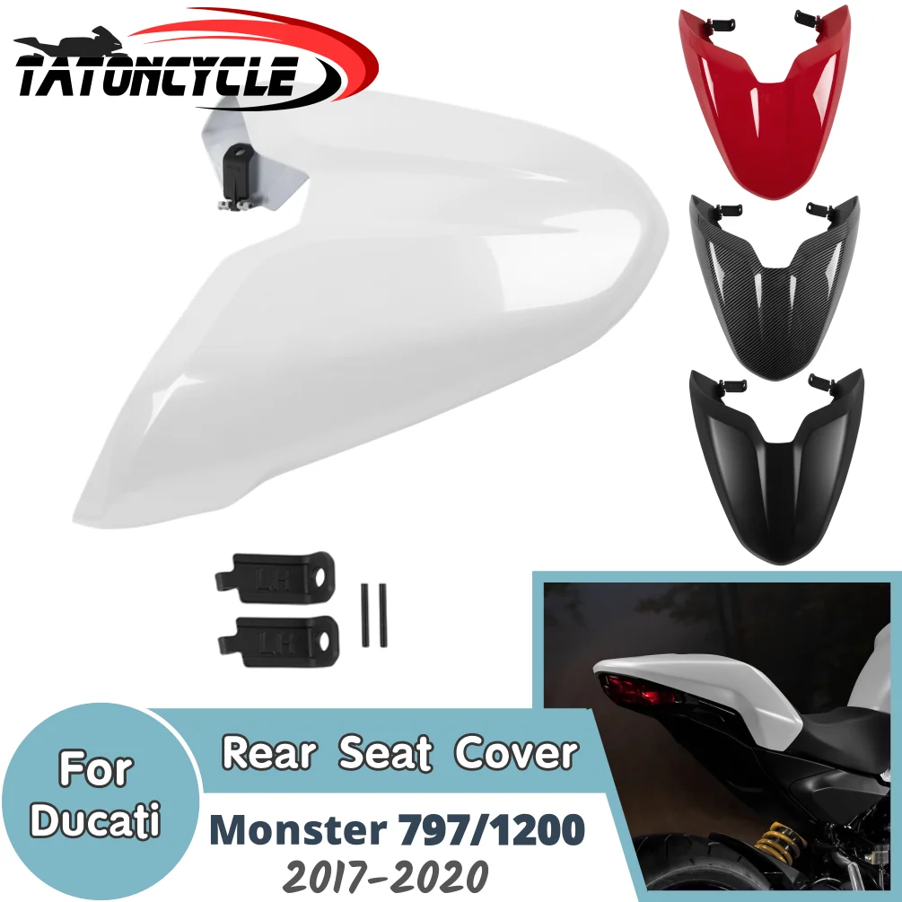 

For Ducati Monster 821 797 1200 S 2018 2019 2020 2021 Rear Passenger Cover Motorcycle Hard Seat Cowl Hump Fairing Accessories