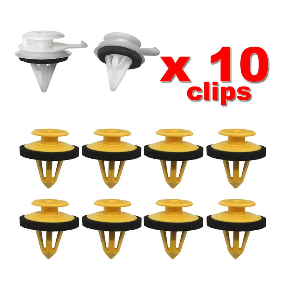 Yellow And White Plastic Clips Set 10PCS For Land Rover Discovery LR3 A Pillar Post Trim, Reliable And Easy To Use