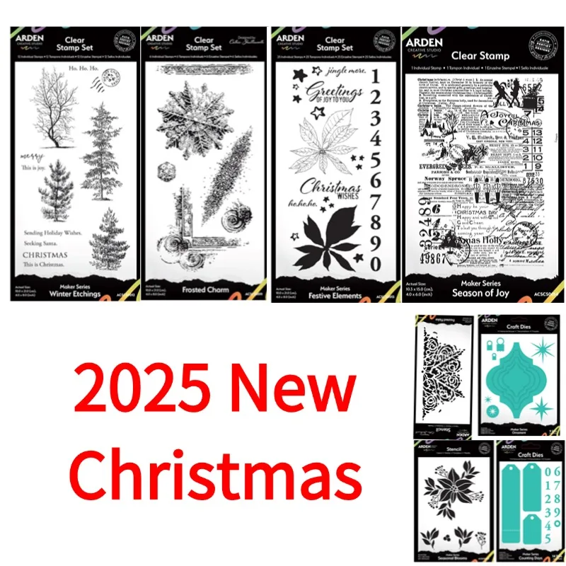 الفرح متجمد سحر الموسمية تزهر الشتاء عيد ميلاد سعيد مشرق السلام المعادن قطع يموت ختم سجل القصاصات Stencil ألبوم صور DIY بها بنفسك #1