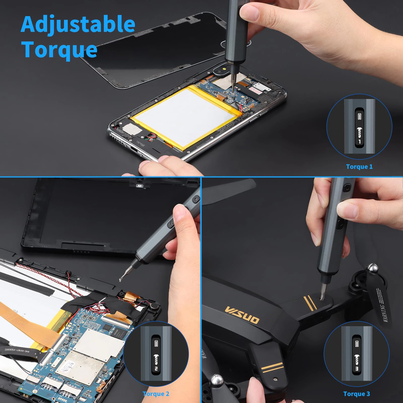 Мини-набор электрических отверток 68 в 1, беспроводные биты S2 Preicison, 5 настроек крутящего момента, набор инструментов для ремонта фонарей для ПК, радиоуправляемая электроника