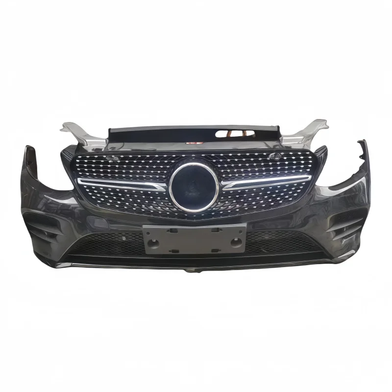 -GLC Coupe W253 Front Bumper Assembly Headlights Screw-On Attachment Universal Fitment Park Assist Sensor