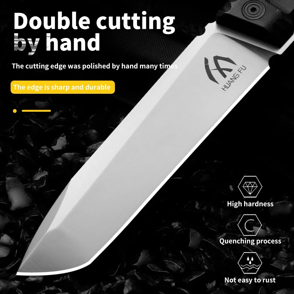 High quality multifunctional fixed blade - outdoor camping, rescue, and emergency survival knife, men\'s gift