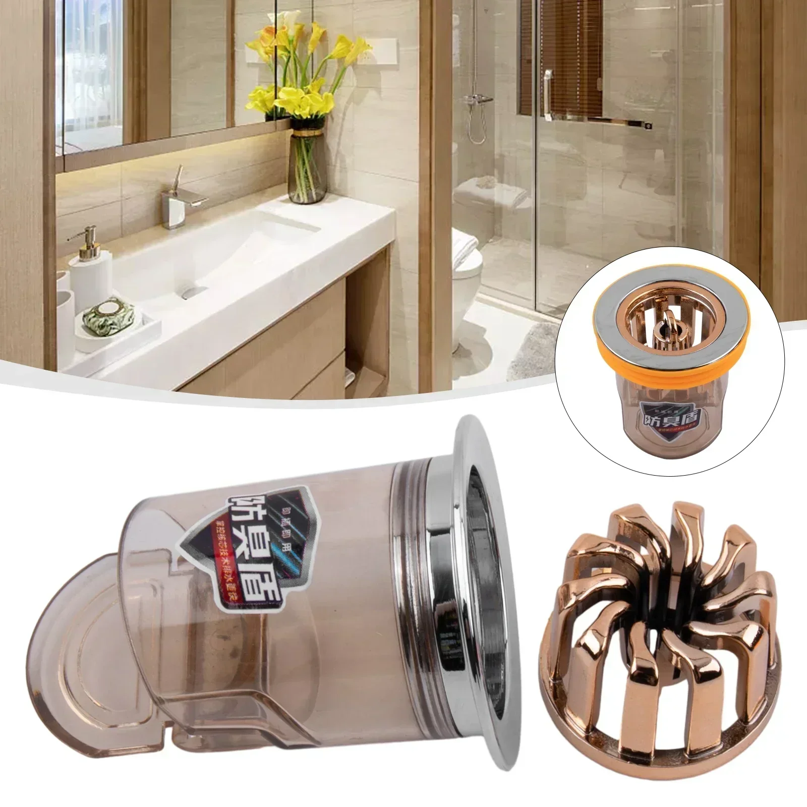 Way Valve Shower Floor Drain With Anti Drain Cover And Detachable Hair Strainer Compatible With DN40 And 50MM Pipe Systems