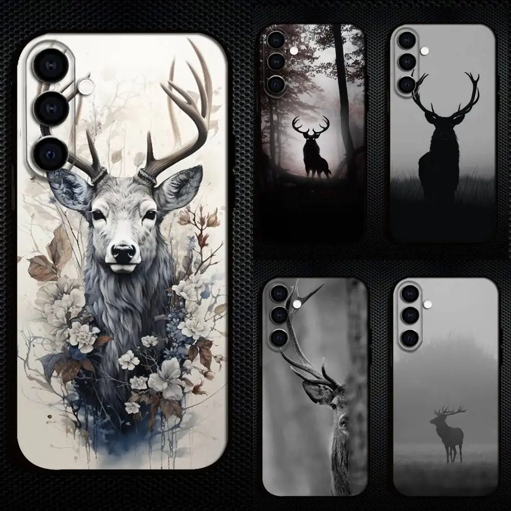 

Elk In my Dreams Phone Case For Samsung Galaxy A73,A72,A71,A70,A53,A52,A51,Others Soft Black Cover
