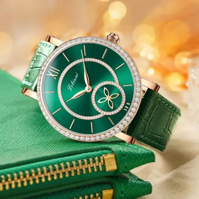 LOBINNI Ladies  Automatic Watch 34mm Mechanical Wristwatch Sapphire Mirror Austria Crystal Bezel