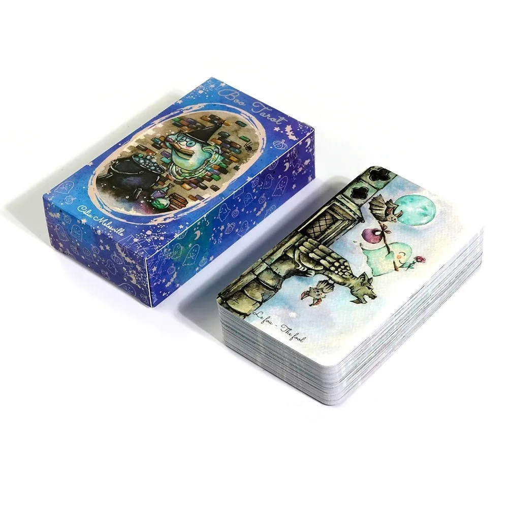 10.3*6 ซม.Boo Tarot 78 ชิ้นการ์ดน่ารัก Ghost Tarot Deck