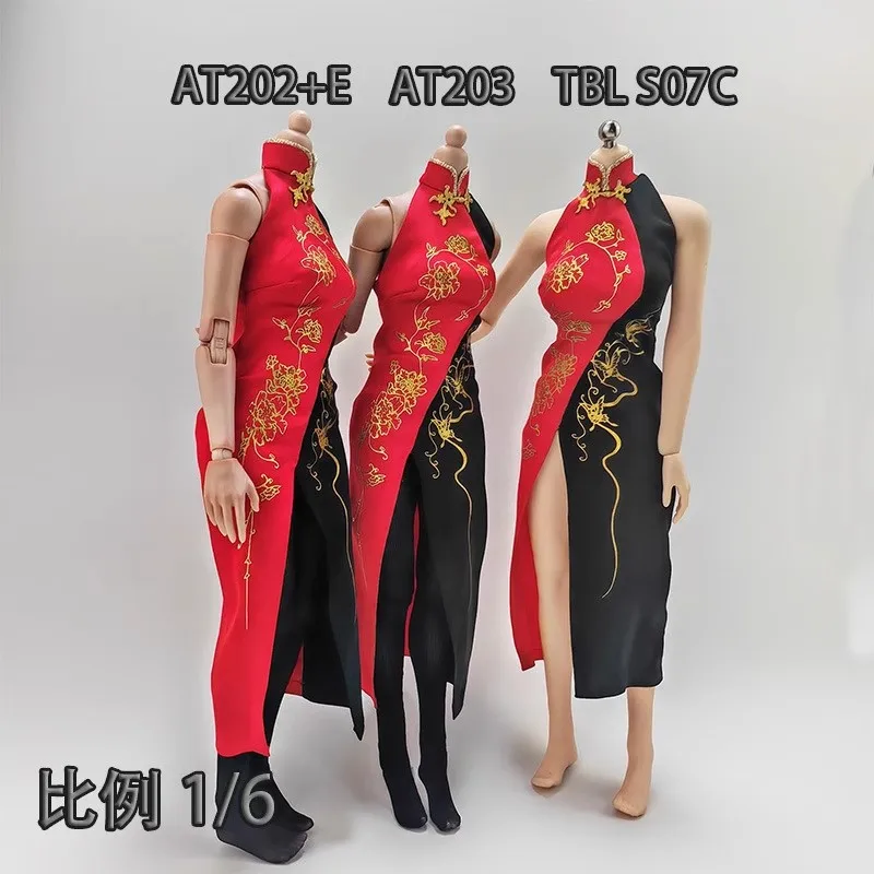 1/6 Female Soldier Ada Wong Slit Cheongsam Sexy Agent Evening Dress Model For 12'' Action Figure 30cm Body In Stock