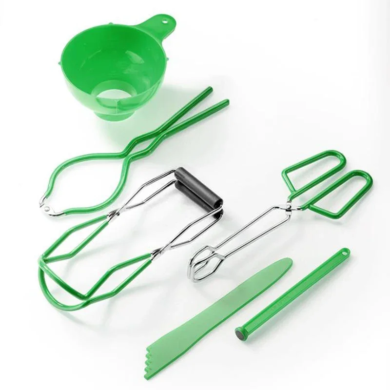 New 6PCS Canning Supplies Canning Kit Set, Canning Essentials Set Include Tongs, Wide Mouth Funnel, Jar Lifter, Jar Wrench