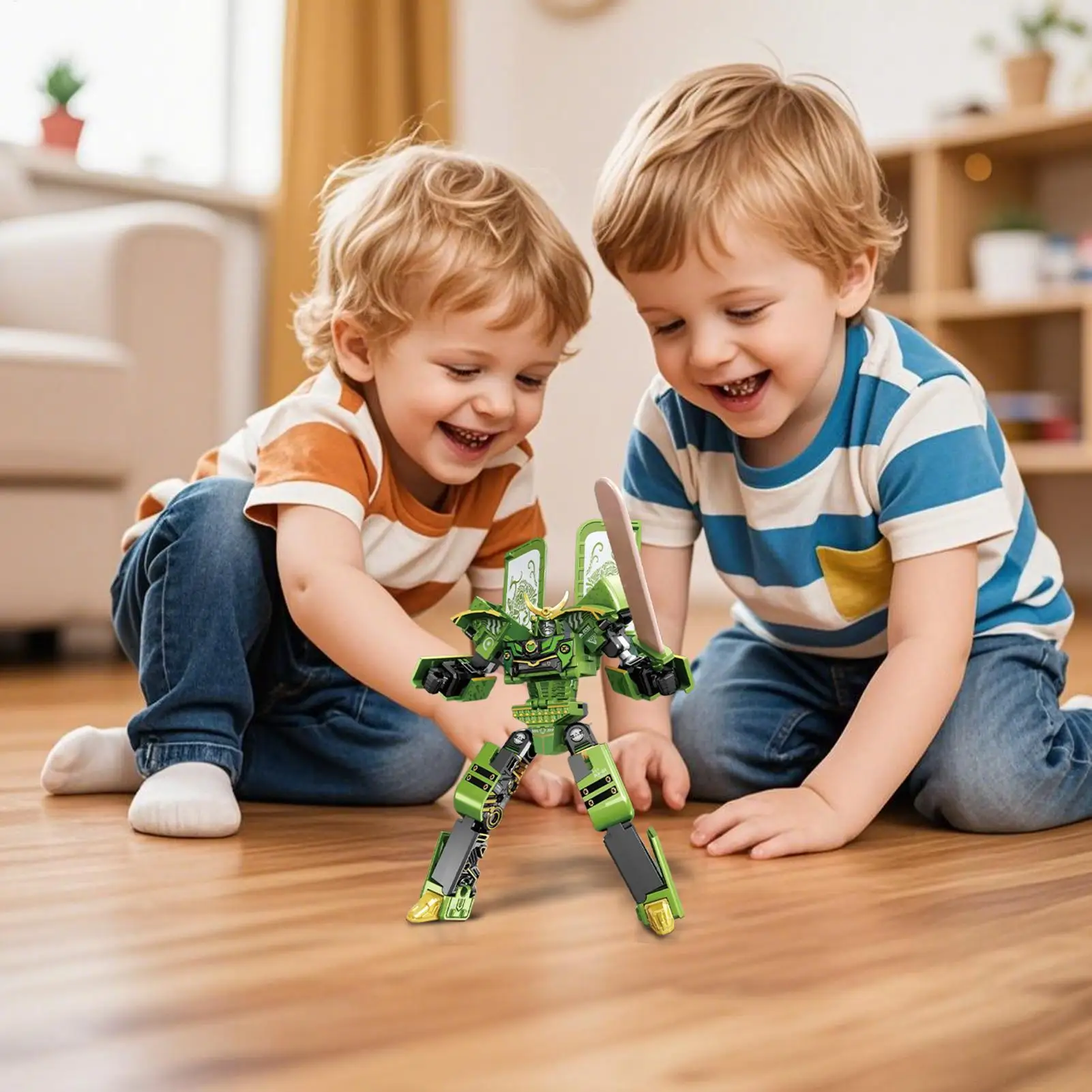 2-in-1 アイスクリーム変形ロボット、イメージジャー、メカ、クリエイティブ戦士モデル、変形教育玩具、子供向けギフト