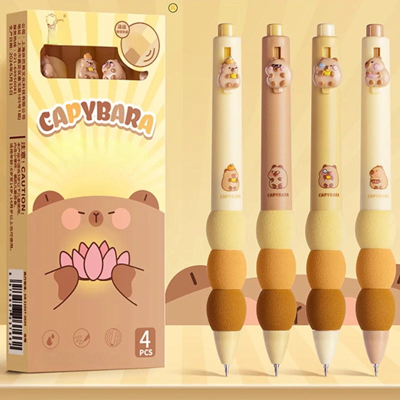 1 pc Khaba bear good-looking cute students soft-grip brush pen neutral pen grade 34 special boxed sponge sheath