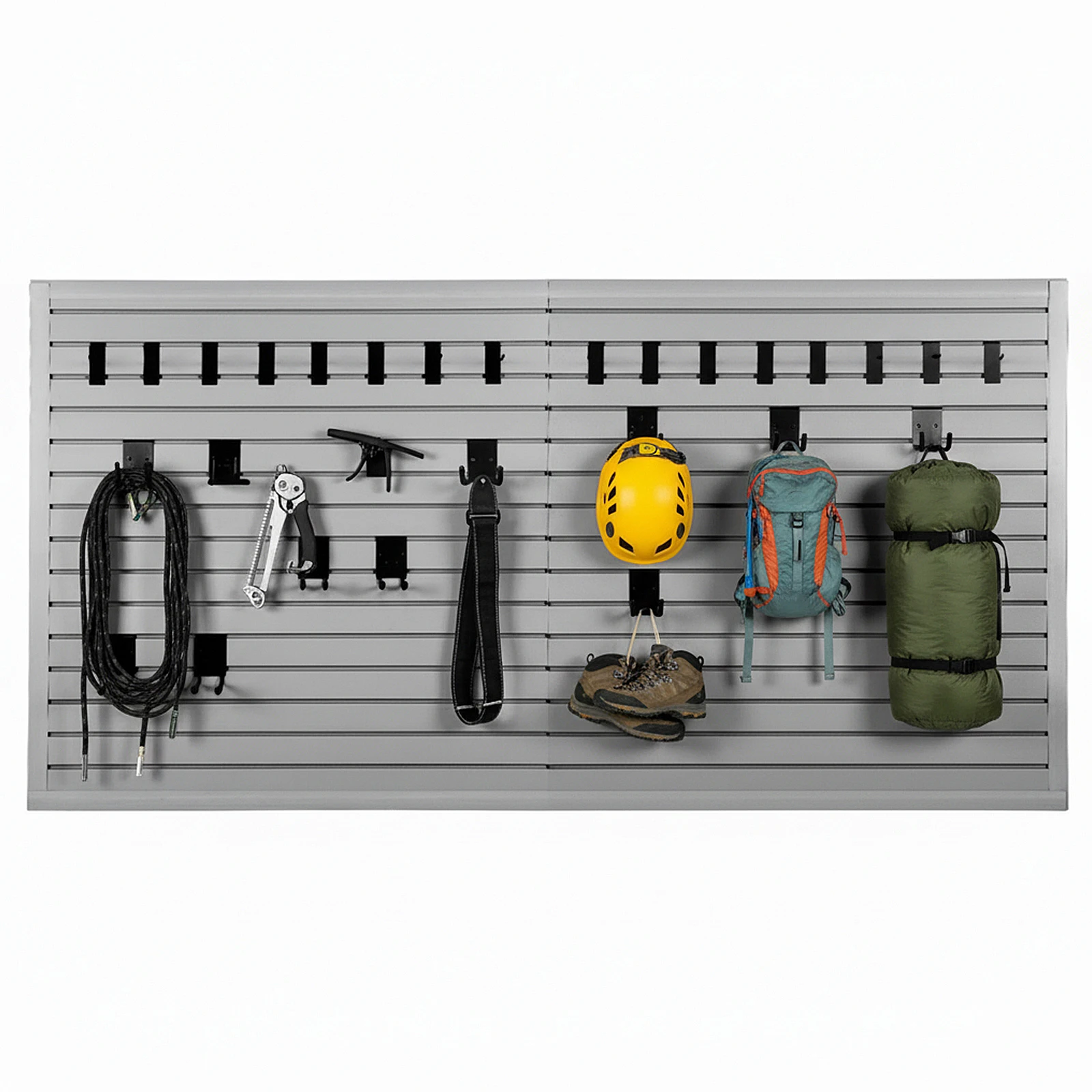 

4x8 FT Peg Board Tool Organization with 26 Accessories Wall Panels Pegboard Slatwalls Panel for Garage Storage