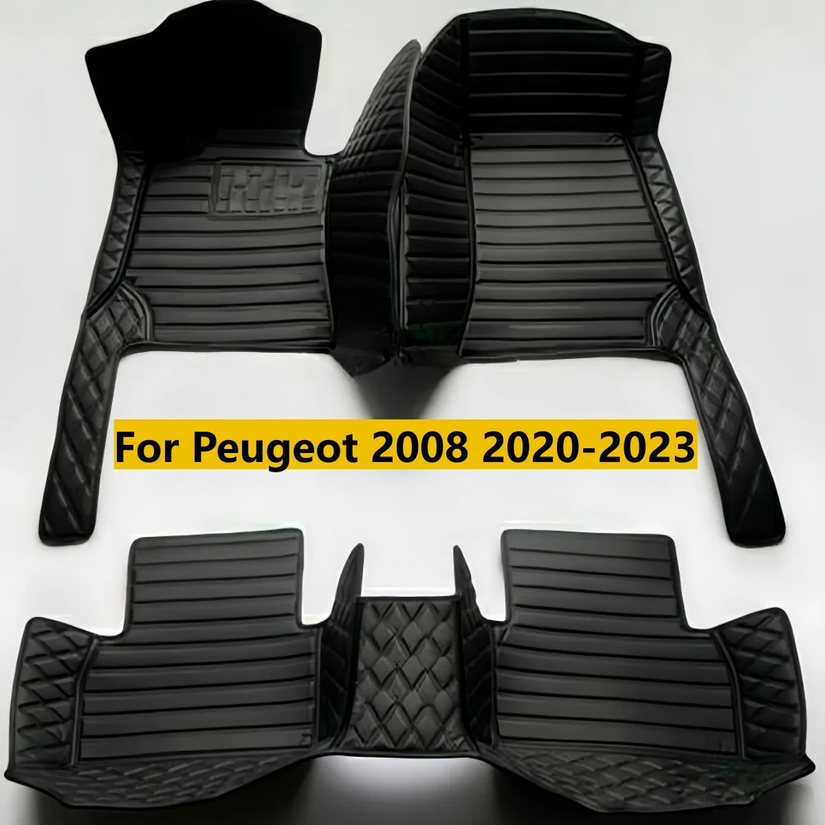 

Car Floor Mats For Peugeot 2008 E2008 2020 2021 2022 2023 Carpets Foot Pads Accessories Interior Parts Waterproof Rug Automobile