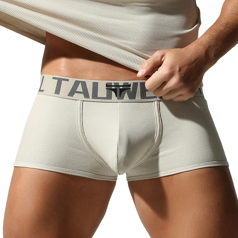 

Новые летние трусы-боксеры из хлопка в рубчик TAUWELL-SOFT CAUTION 2025 года — удобное нижнее белье для мужчин