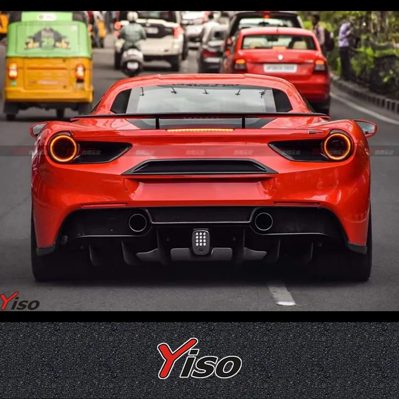 Suitable for 2015-2019 488 Novitec carbon fiber Modified  rear lampshade taillight frame rear lamp housing carbon fiber shell