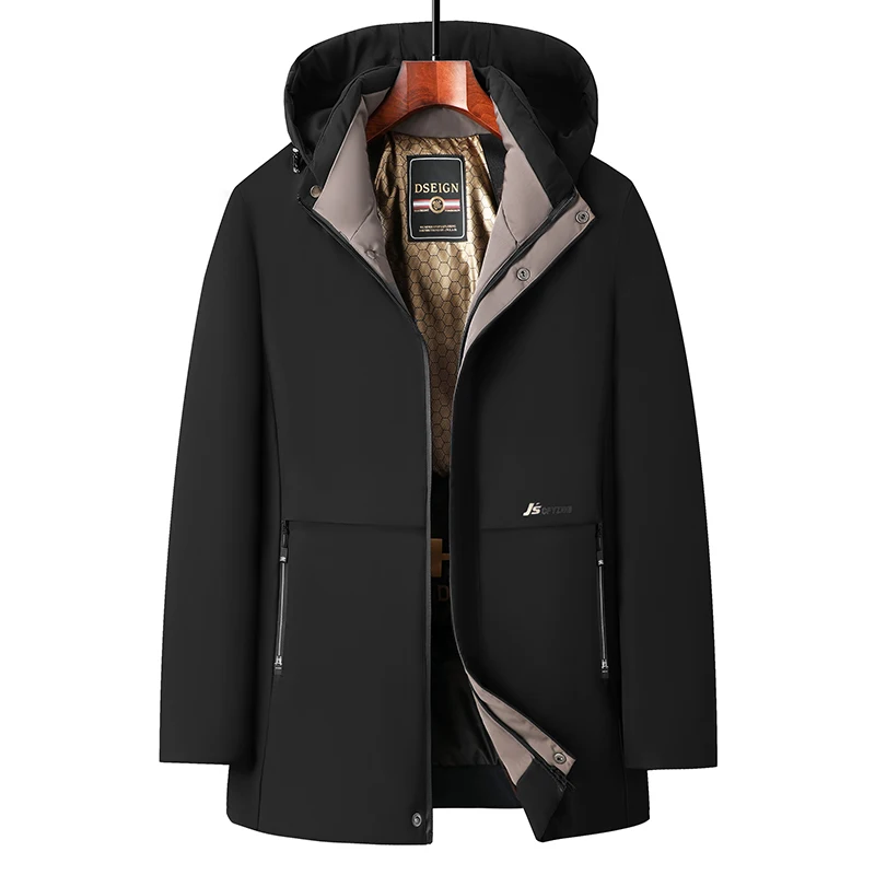 

Men's Detachable Hood, Casual and Versatile, Winter Windproof Cotton Jacket, Outdoor Cold Proof, Warm and Comfortable Plush Coat