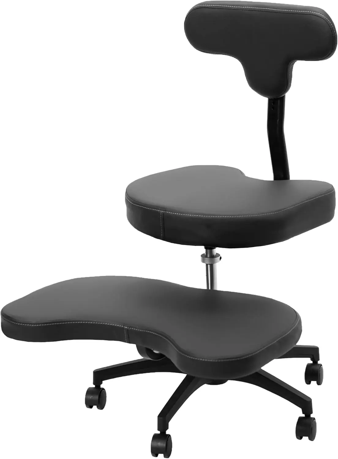 

Mobile Cross Legged Office Chair With Ba Support For Yoga Meditation Adhd, Height Adjustable, Black, Chair-Cl02B