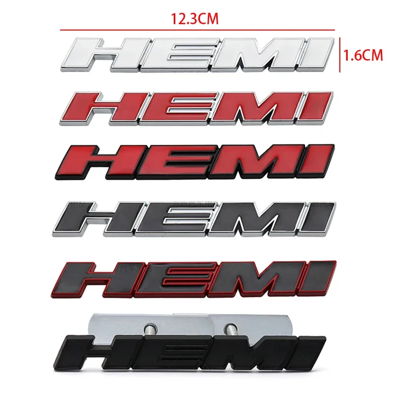 Metal 3D Hemi Car Stickers Grill Emblem Badge Rear Trunk Decal For Charger SRT SXT Durango Caliber Journey Caravan Ram Viper view 2