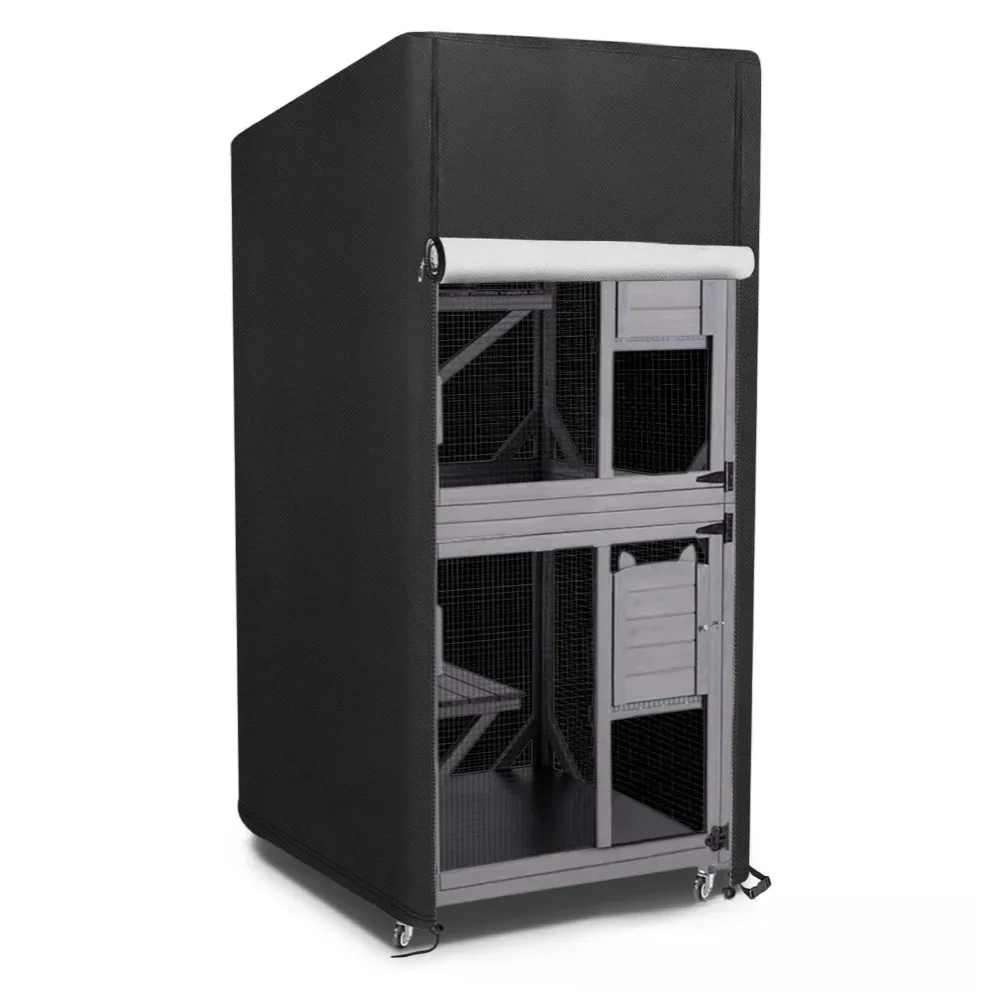 

Чехол для кошачьего домика на открытом воздухе, устойчивый к атмосферным воздействиям, пыленепроницаемый, прочный материал 210D 420D 600D, легко чистится, размер 84 84 180 см