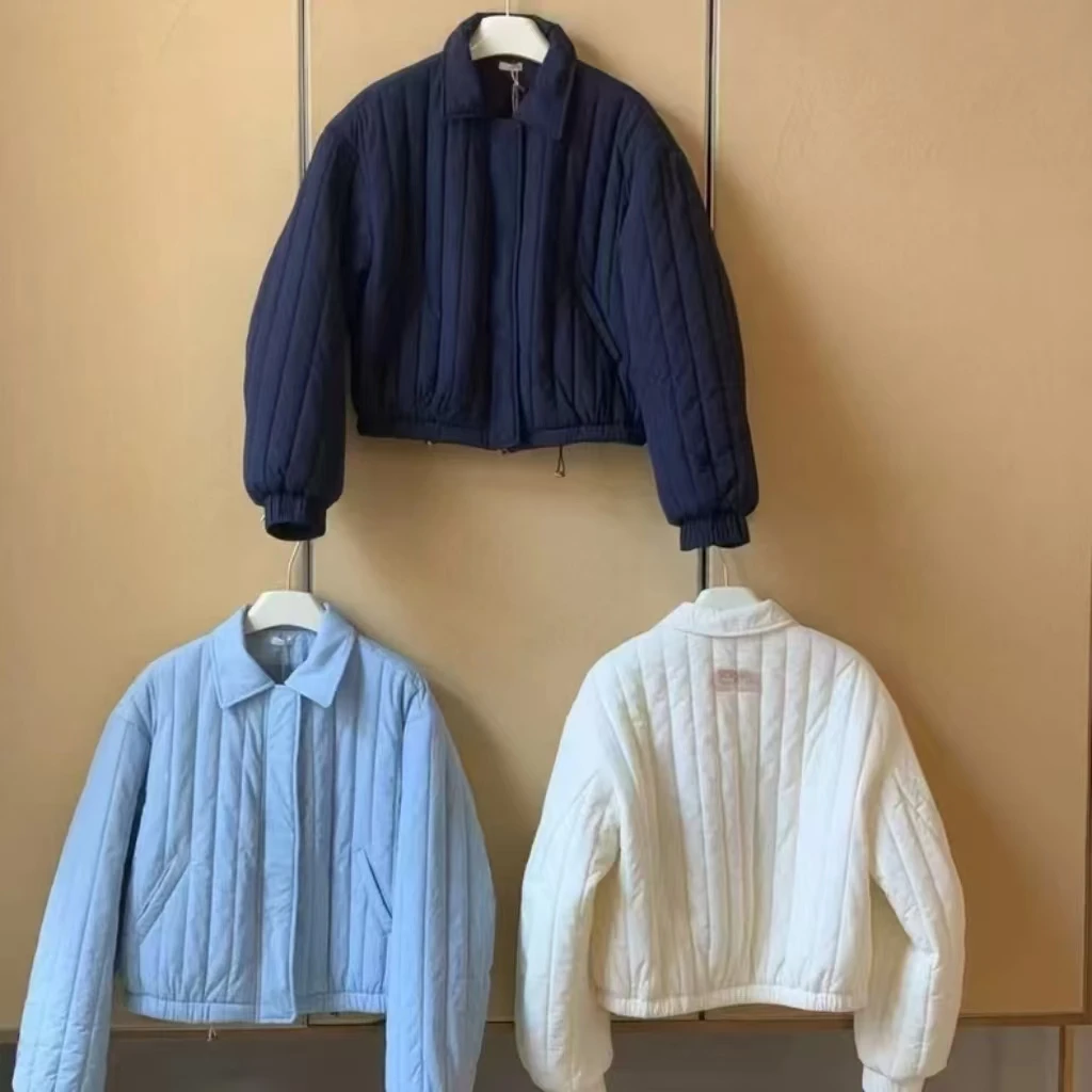 Parka's Dames Extra lang Herfst Kasjmier Vulling Gevuld Verstelbare tailleband Drukknoop Opstaande kraag Preppy College School Ins