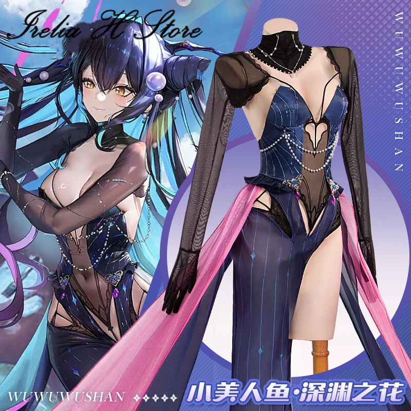 Irelia H NIKKE 인어 공주 코스프레 의상 여성용 섹시 란제리 뜨거운 성인 할로윈