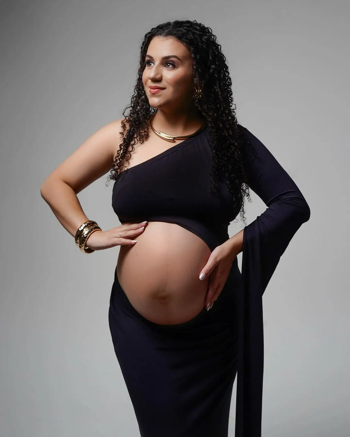 2025 New Maternity Dress Photoshoot - Elegant Lace Mesh Pregnancy Gown for Baby Shower Birthday Party Adjustable Waist Plus Size view 5