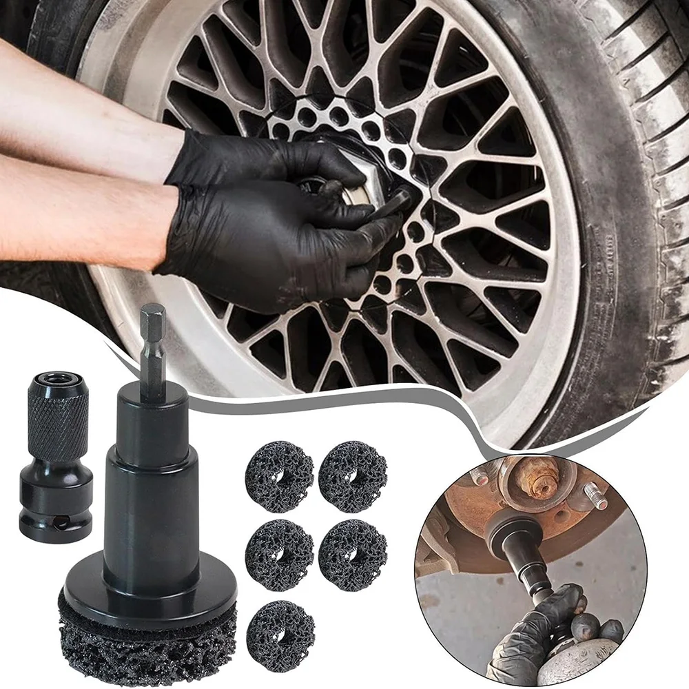 

7 шт., набор инструментов для чистки ступицы колеса автомобиля, очиститель тормозов, очиститель от ржавчины, инструменты для полировки