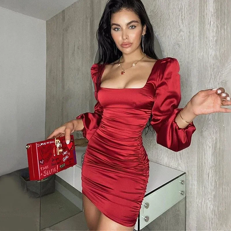 

Sexy Mermaid Dress DIY sexy tight Sparkly green Burgundy satin Bodycon backless party dress gown