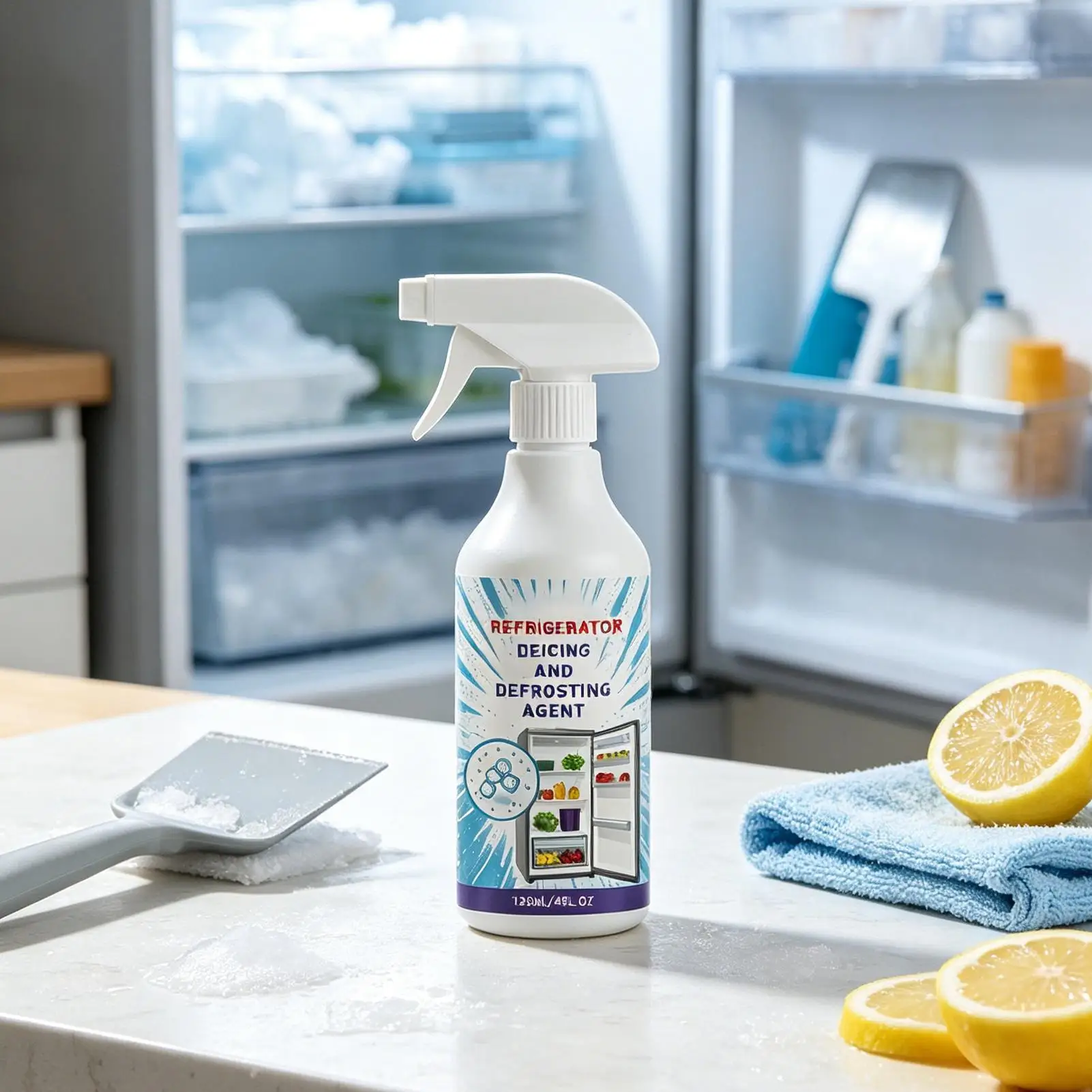Refrigerator Defrosting Agent Remove Ice Buildup Fast Acting Precision Nozzle Mild Household Fridge Deicing Spray 120ml