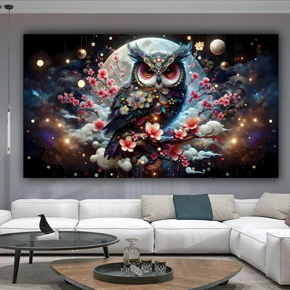 

Фэнтези Цветок Сливы Сова Алмазная Картина Таинственные Животные Ювелирные Изделия Вышивка Крестом Diy Полный Квадратный Круглый Алмазная Мозаика Домашний Декор