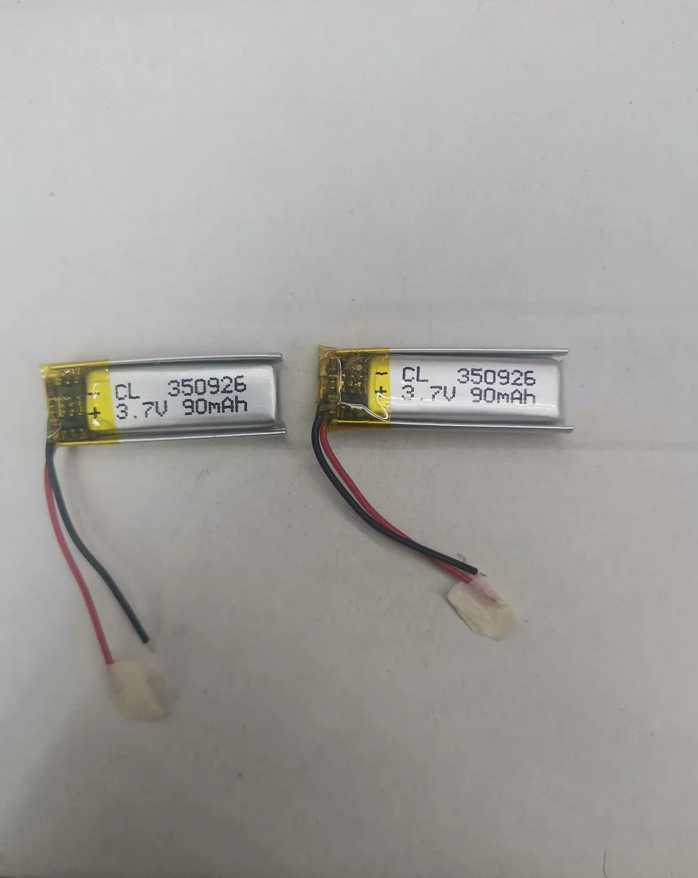 3.7V 2 wires 350926 90mah lithium  with protection board , used for bluetooth MP4 1pcs/lot