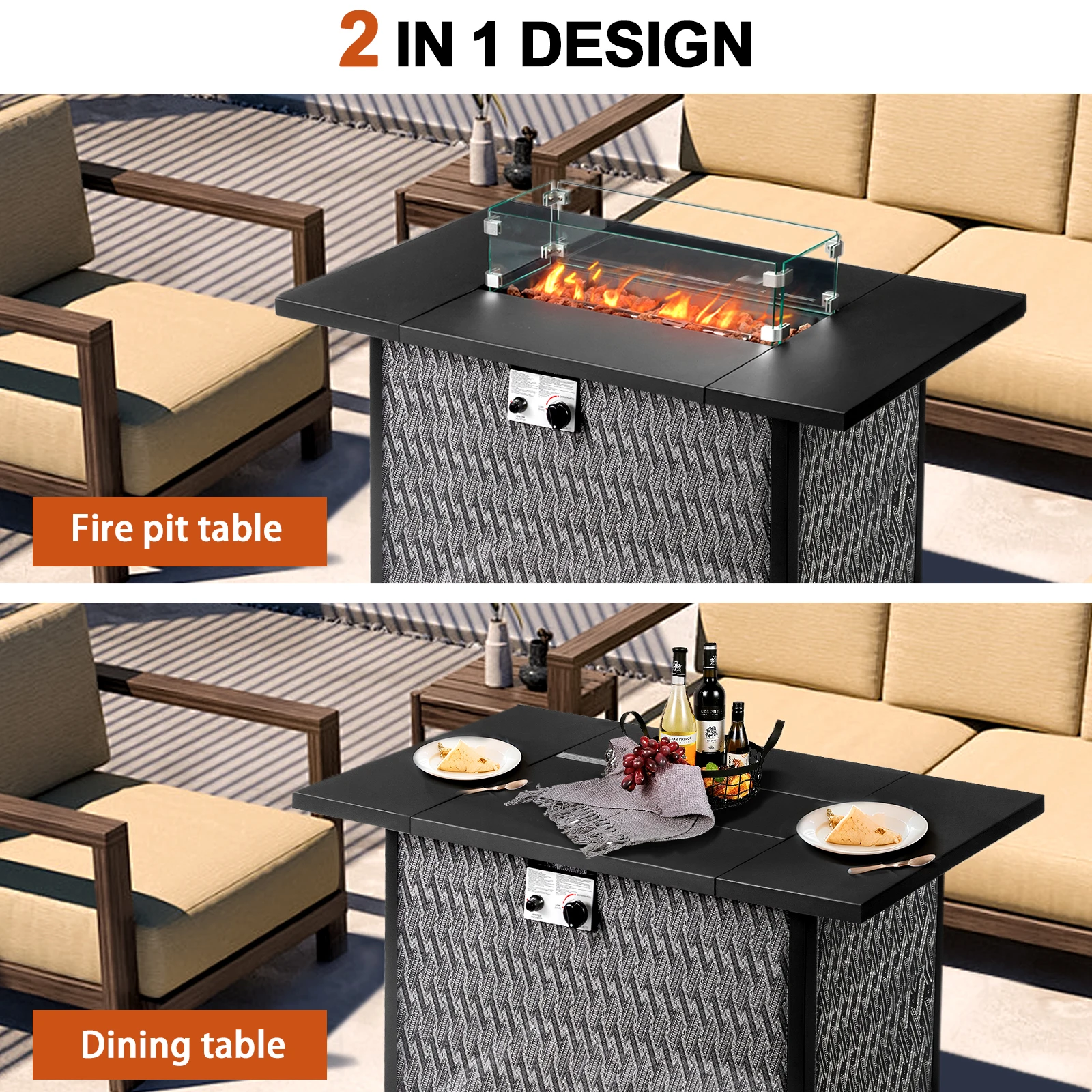 43-inch fire table