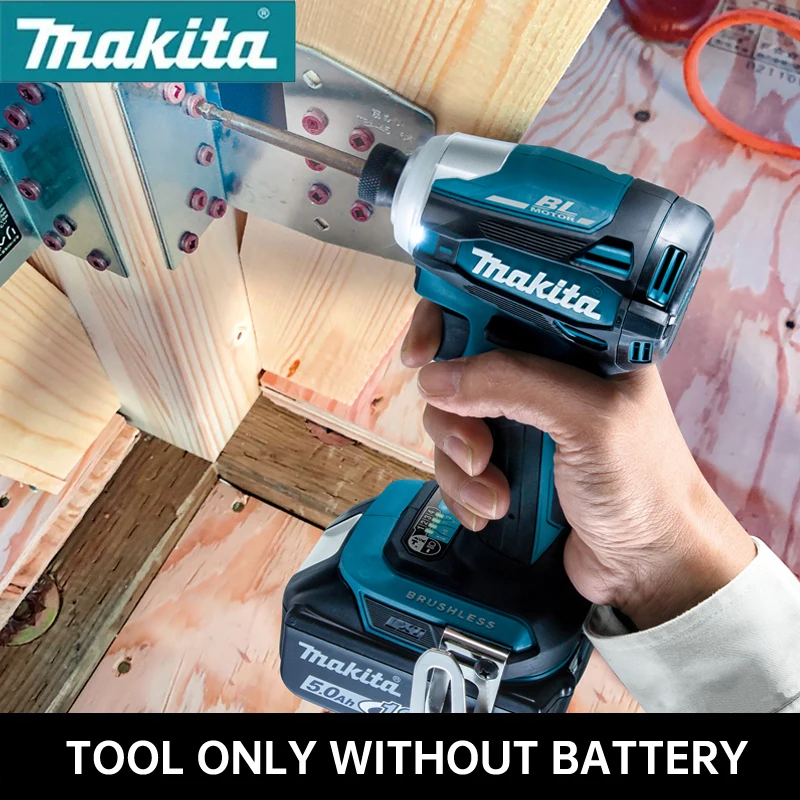 Makita-Perceuse électrique sans fil DTD172, tournevis à percussion, 18V, sans balais, 180N · m, tournevis, 2,2 à bois, mode T, outils électriques