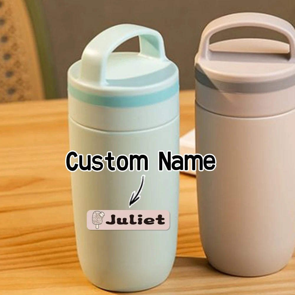 Custom popsicle Name Sticker,Transparent Waterproof Sticker for Kids,diy Name Labels for School Bag Bottles Pen Box Uniform view 3