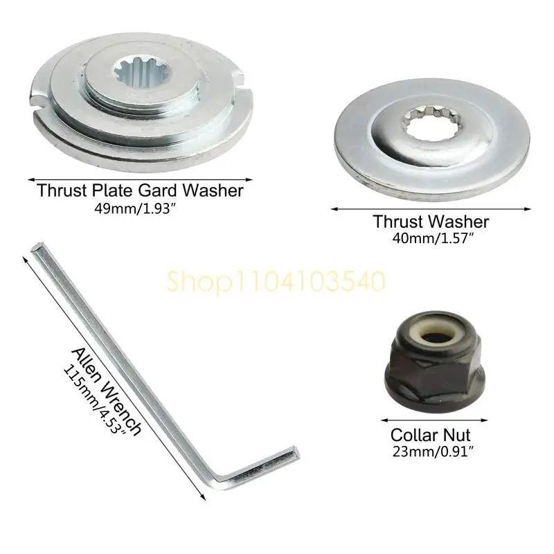 02DC 9 Pcs/Set Gardening Machine Lawnmower Blade Adapter Weed Trimmer for Head Blade Adapter Kit for String Trimmers Brush Cu