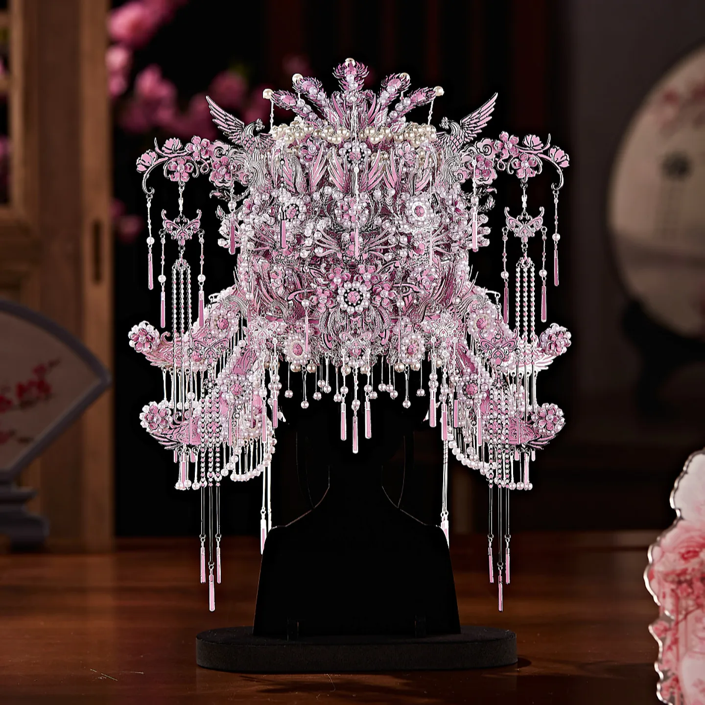 Three-dimensional national style seedling crown metal model Fendai Diancui phoenix crown DIY handmade material package