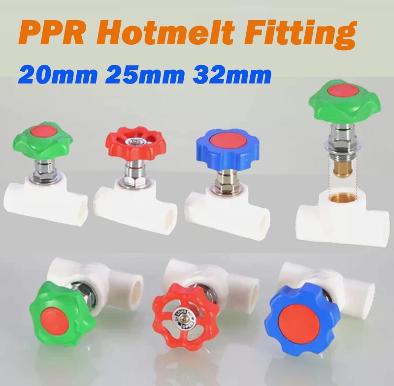 

Фитинг PPR Hotmelt 20 мм, 25 мм, 32 мм, запорный клапан с латунным сердечником для фитинга для труб