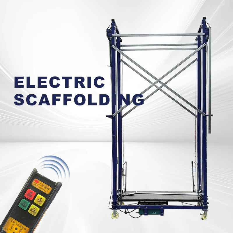 Electric Working Platform Emergency Stop Button Foot Brake Safe Design For Long Time Exterior Wall Construction Projects