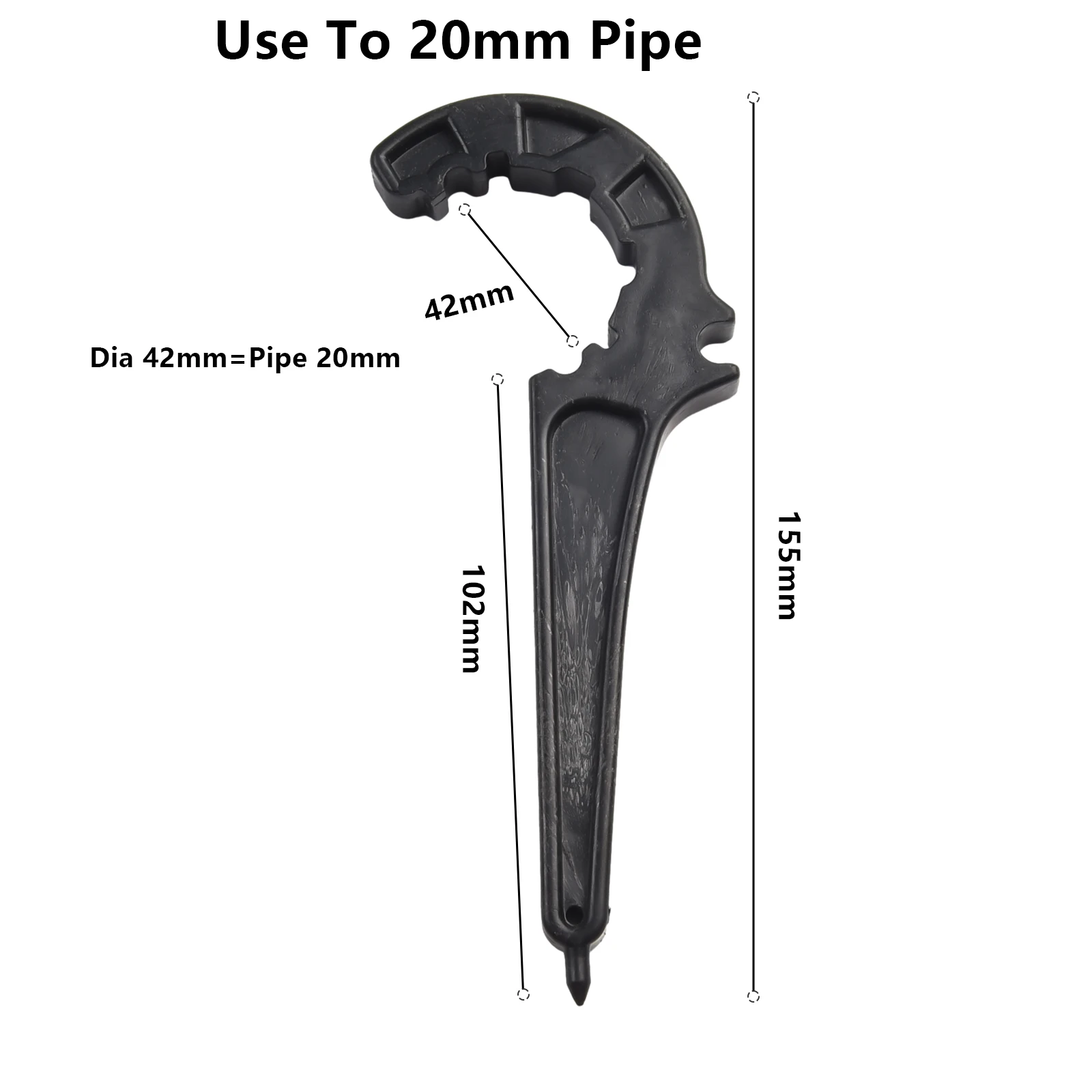 

Nut Wrench Fitting Wrench Plastic Material Special Wrench Valve Lock 20/25/32/40/50mm/63mm PE Pipe Stable Quality