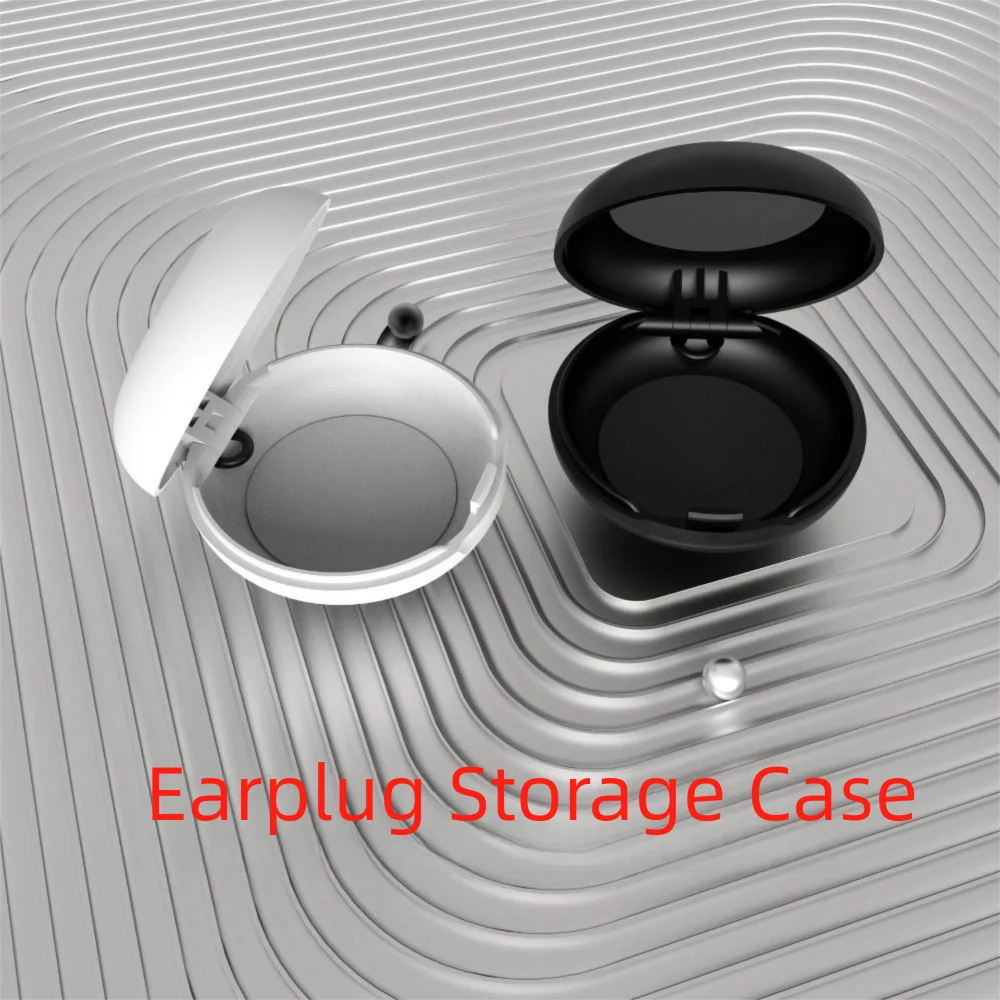 Portable Plastic Soundproof Earplug Box Round Shape Mini Mini Earplug Case Sleeping Earplug Organizer Home Storage