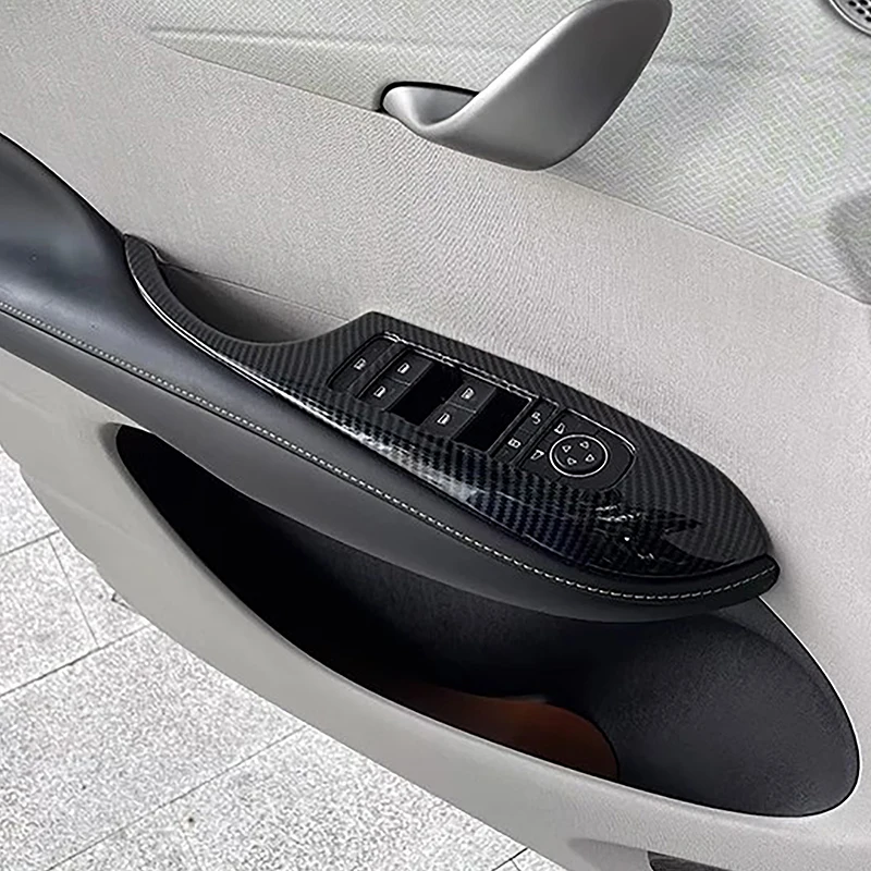 

Styling Window Glass Lifting Buttons Frame Decoration Cover Trim For BYD Dolphin 2022 Carbon Fiber Color Interior Accessories