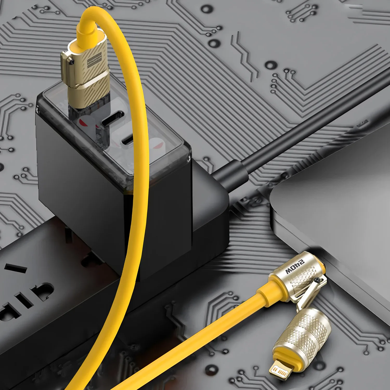 1-3pcs 4 in1 240W Type C Charging Cable Fast Charge Type-C To USB C Wire For iPhone 16 17 Samsung Xiaomi PD 2-in-2 Data Cable